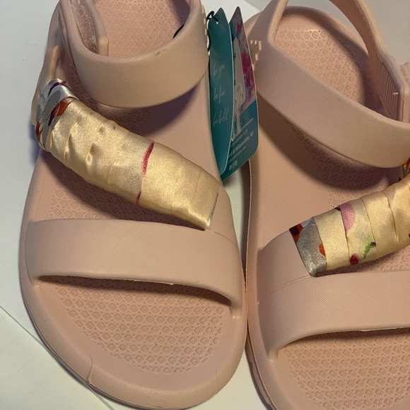 Essentials by Muk Luks Sandals Womens LG 9-10 Pink Slingback Hook & Loop Sporty - Picture 6 of 14